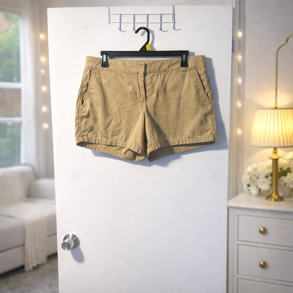 ✨	J.Crew Neutral Chino Cotton Shorts Size 14